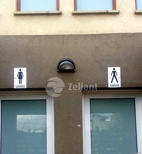 Washroom signages